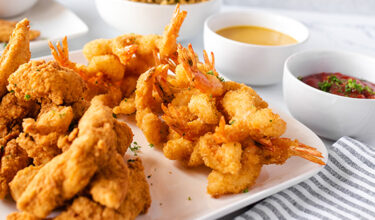 Offer a variety with the Fried Seafood Value Pack from Pappadeaux Seafood Kitchen